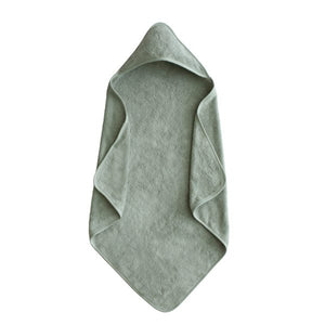 Organic Cotton Baby Hooded Towel - Moss