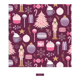 Print Long Sleeve Pajama Set - Melody Sugar Plum