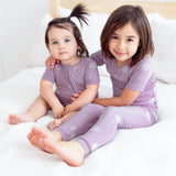 Print Short Sleeve Pajama Set - Lavender Dandelion Wish (Baby)