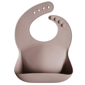 Silicone Baby Bib - Warm Taupe