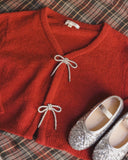 Bow Cardigan - Ruby