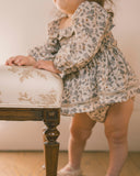 Elodie Romper - Blue Garden