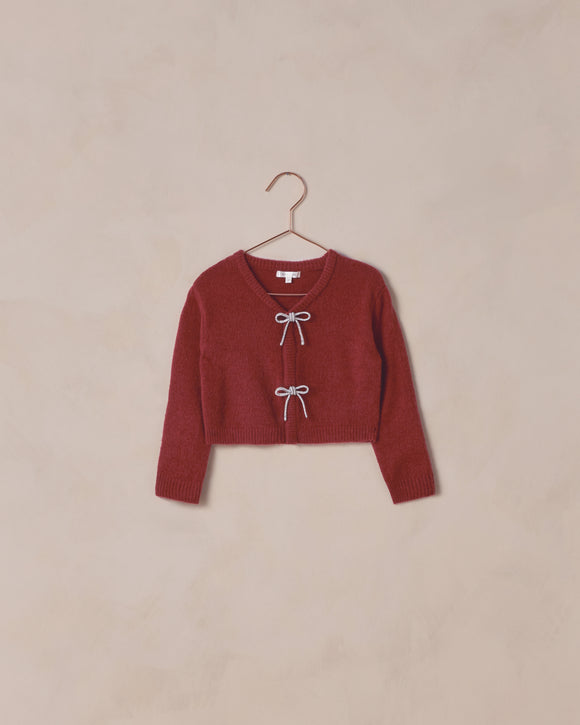 Bow Cardigan - Ruby