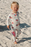 All American Zipper Romper
