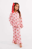 Pink Santa Claus Lane Kids' Long Sleeve Ruffle Flare Set *Preorder*