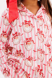 Pink Santa Claus Lane Kids' Long Sleeve Ruffle Flare Set *Preorder*