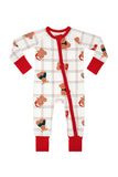 Cozy Christmas Bears Zipper Romper
