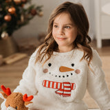 Snowman Emroidered Sweatshirt - Kids