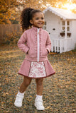 Zip-Up Skort Set - Floral Gingham