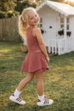 Skort Set - Solid Brown
