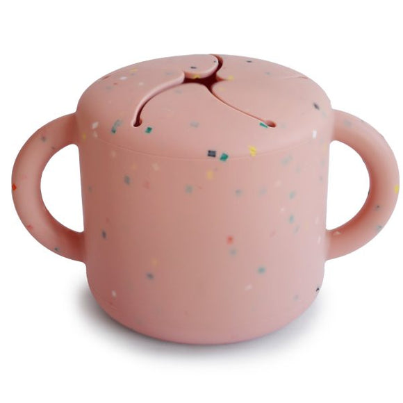 Silicone Snack Cup - Powder Pink Confetti