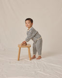 Waffle Slouch Set - Ocean Stripe