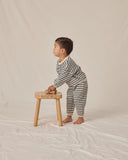 Waffle Slouch Set - Ocean Stripe