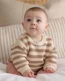 Rex Romper - Almond Stripe