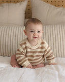 Rex Romper - Almond Stripe