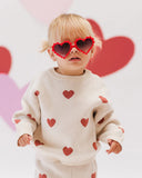 Heart Knit Sweater, Natural