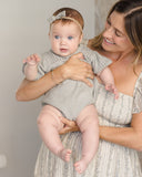 Pointelle Knit Romper - Sage