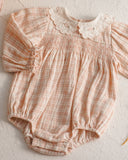 Callie Romper - Pink Plaid