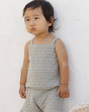 Pointelle Knit Tank + Short Set - Sage