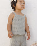 Pointelle Knit Tank + Short Set - Sage