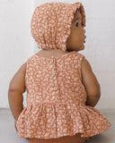 Woven Ruffle Bonnet - Poppy Floral