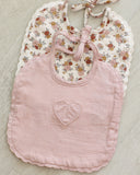 Woven Tie Bib - Blush