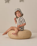 Zip Rashguard One-Piece - Retro Ocean Stripe