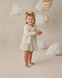 Flutter Sleeve Dress - Sky Stripe
