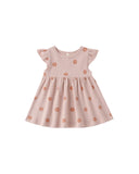 Flutter Sleeve Dress - Pink Daisy
