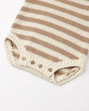 Rex Romper - Almond Stripe