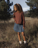 Pleated Denim Skirt - Indigo