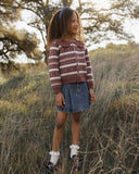 Pleated Denim Skirt - Indigo
