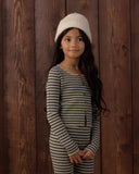 Flare Rib Knit Pant - Midnight Stripe