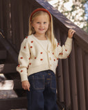 Boxy Crop Cardigan - Ruby Bobble