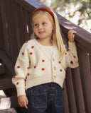 Boxy Crop Cardigan - Ruby Bobble