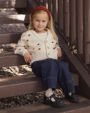 Boxy Crop Cardigan - Ruby Bobble
