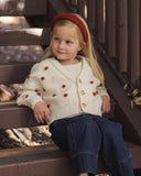 Boxy Crop Cardigan - Ruby Bobble