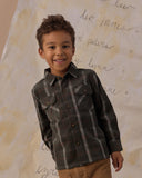 Pocketed Flannel Shirt - Holiday Plaid, Baby