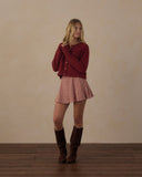 Teen Fuzzy Cardigan - Ruby