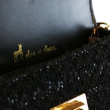 Pearl Trim Tweed Purse
