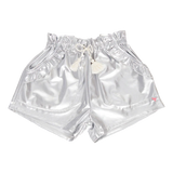 Girls Theodore Short - Silver Lame
