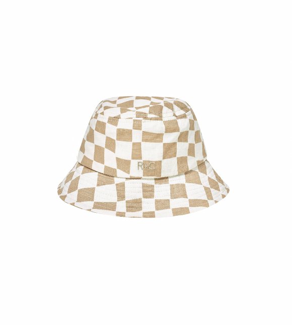 Bucket Hat - Sand Checker