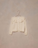 Ruffle Cardigan Sweater - Ecru