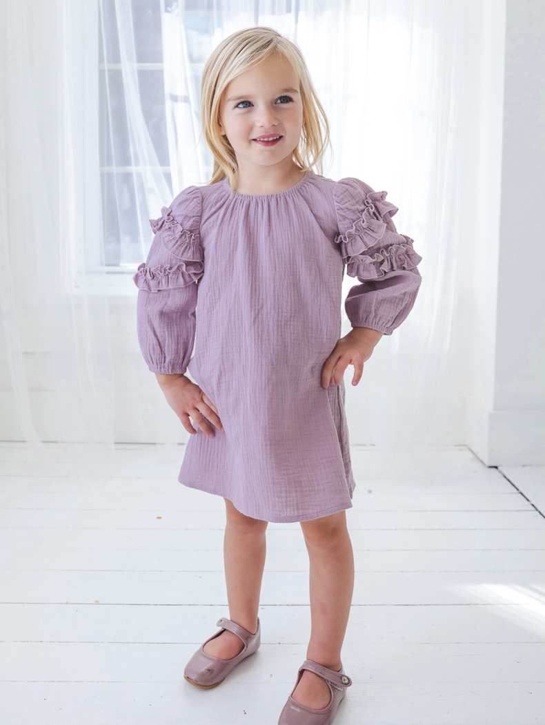 Lavender Dew Gauze Dress Hooray Children's Shoppe