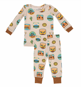 Long Sleeve Loungwear Set - National Parks Patches