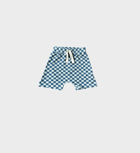 Harem Shorts - Blue/Green Checkered