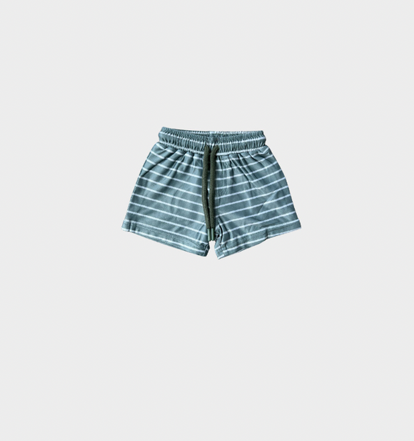 Boy's Swim Shorts - Sage Stripe