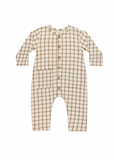 Pocketed Woven Jumpsuit - Cinnamon Plaid