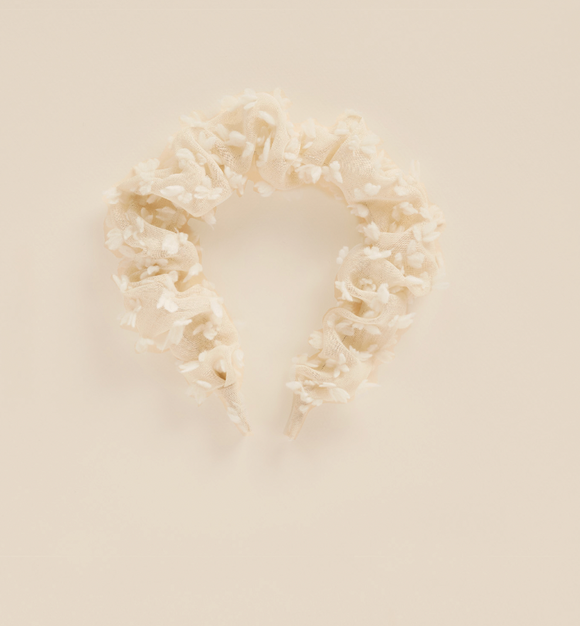 Gathered Headband - Ivory