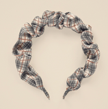 Gathered Headband - Holiday Plaid